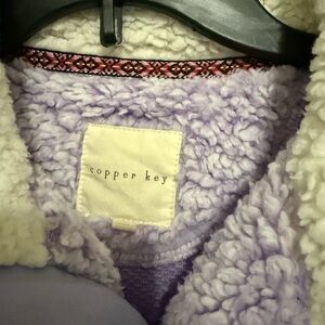Copper Key Lavender Sherpa Jacket